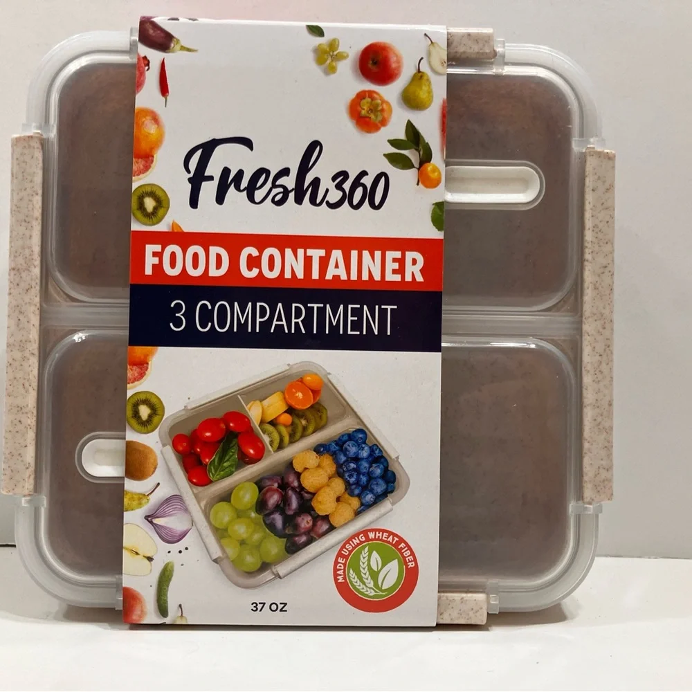 Fresh360 3-Compartment Food Container
